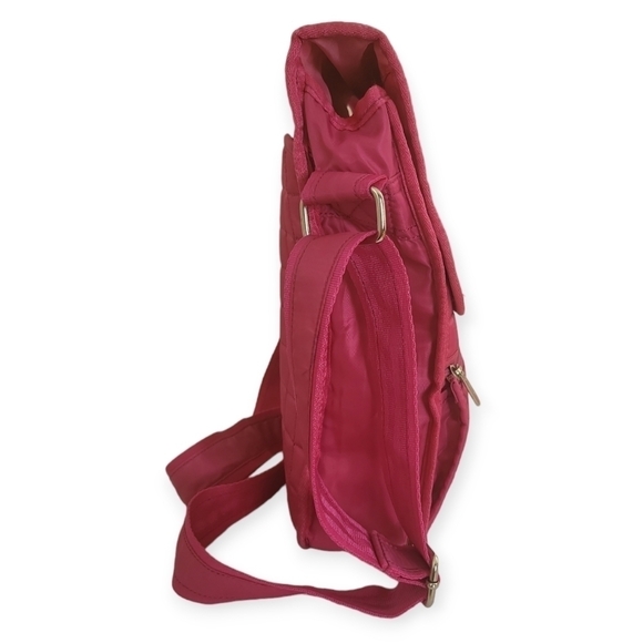 lug Hot Pink Quilted Moped Messenger Crossbody Bag - Picture 4 of 9